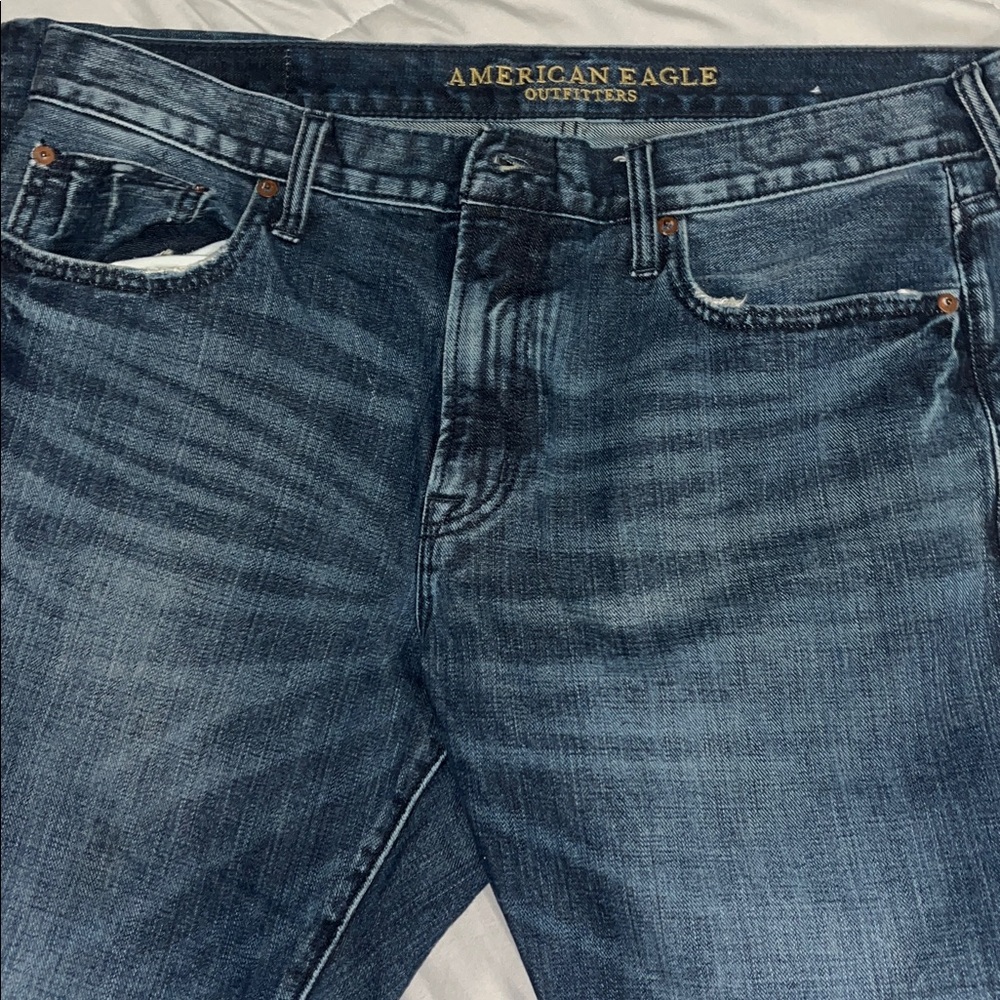 American Eagle Outfitters Men's Dark Blue Denim - Picture 2 of 8